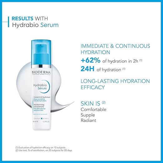 Bioderma Hydrabio Serum 40 ml – ultra‑hydrating serum with Aquagenium™ for dehydrated sensitive skin, lightweight and non‑greasy.