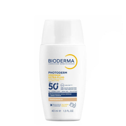 Bioderma Photoderm XDefense Ultra Fluid SPF50+ provides broad-spectrum sun protection against UV rays, blue light, and pollution. Ideal for sensitive, oily, and acne-prone skin with a matte and invisible finish.