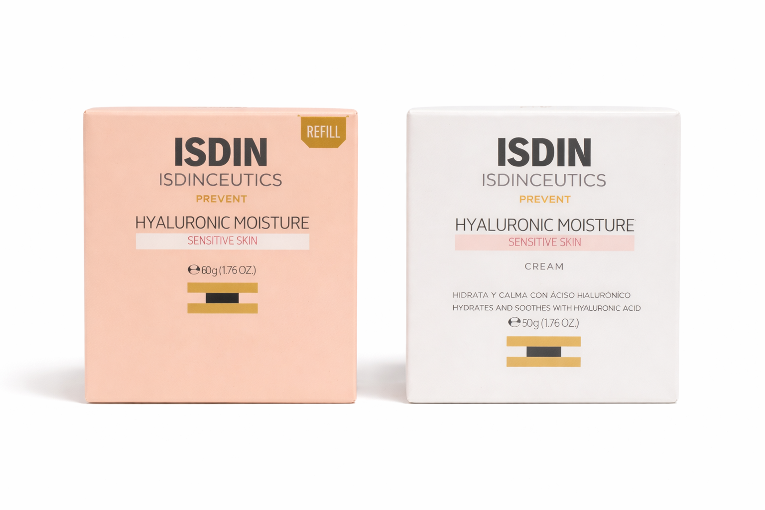 ISDIN Isdinceutics Hyaluronic Moisture Cream Sensitive Skin 50ml + Refill Special Offer