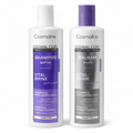 Cosmaline Cosmal Cure Professional Shampoo and Balsam bottles on a white background