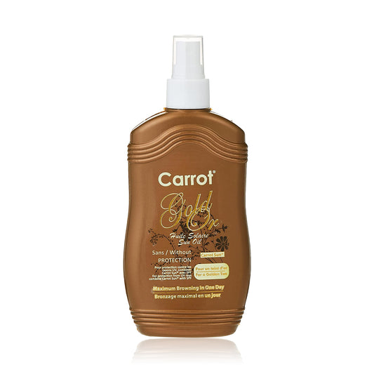 Spray bottle of Carrot Sun Gold Tanning Oil