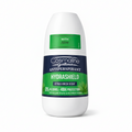 Cosmaline antiperspirant roll-on bottle with green and white design on a white background