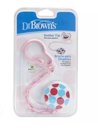 Dr Brown's Soother Clip Pink - dsonline.me