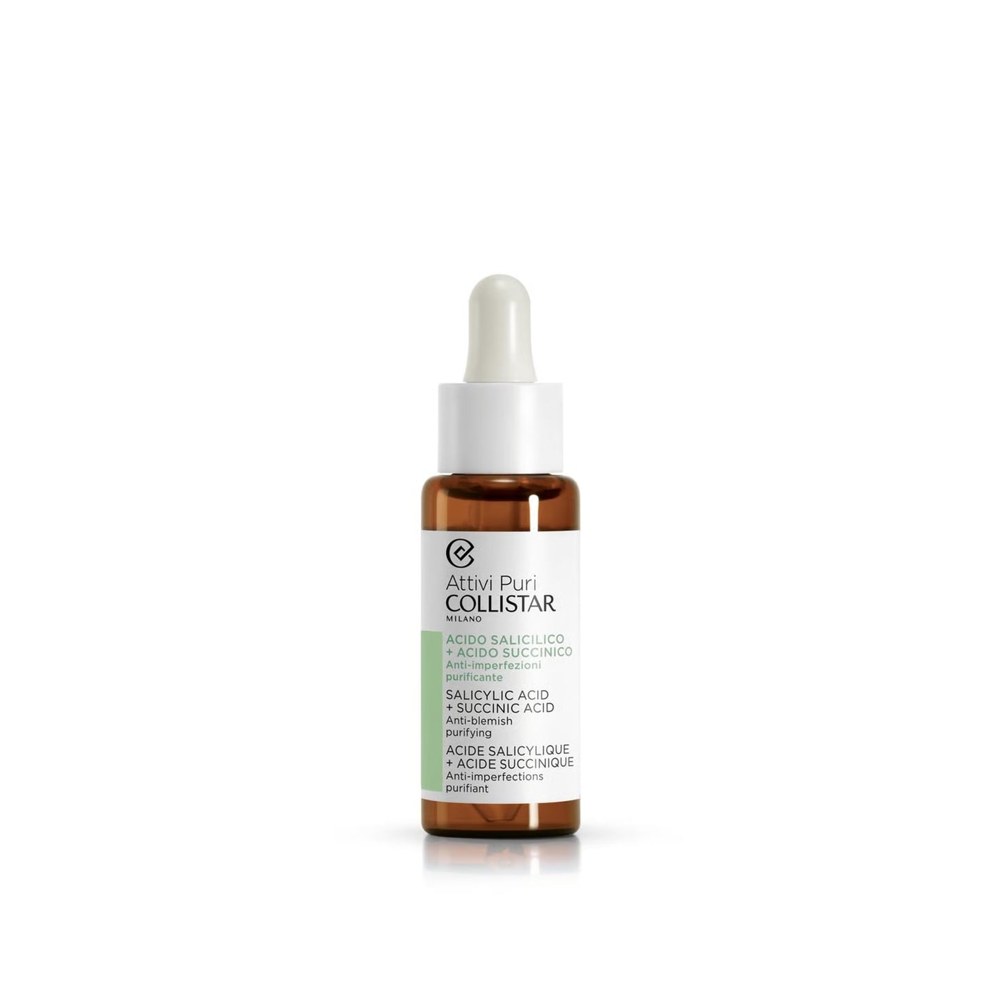 Collistar skincare dropper bottle on a white background