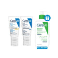 Cerave BUY AM Lotion SPF30 + PM Lotion, GET Hydrating Cleanser 236ML