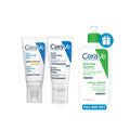 Cerave BUY AM Lotion SPF50 + PM Lotion, GET Hydrating Cleanser 236ML