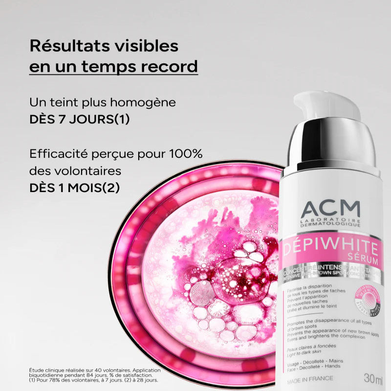 Dépiwhite Intensive Anti-Dark Spot Concentrated Serum for reducing hyperpigmentation and promoting an even skin tone.