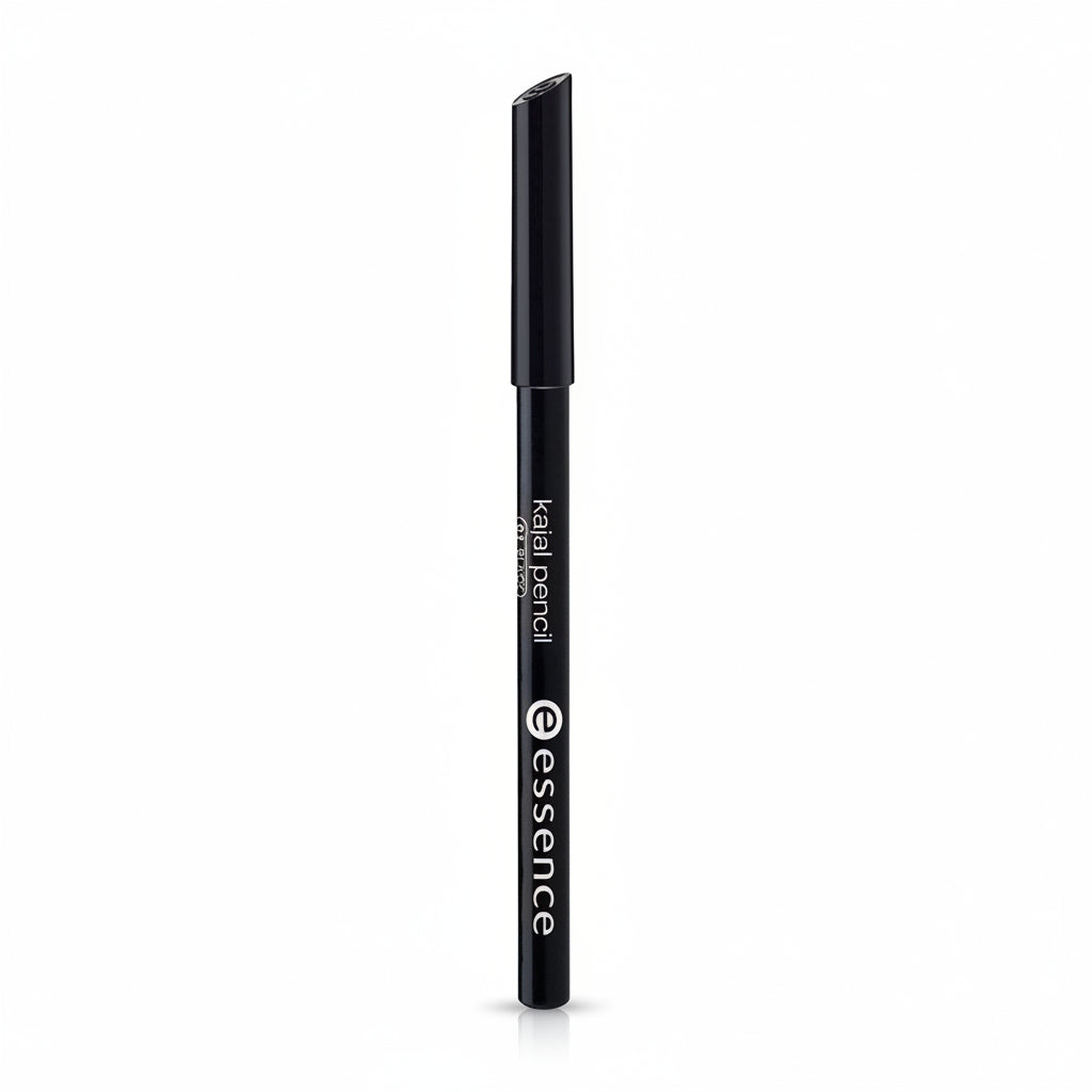Black eyeliner pencil with 'essence' branding on a white background