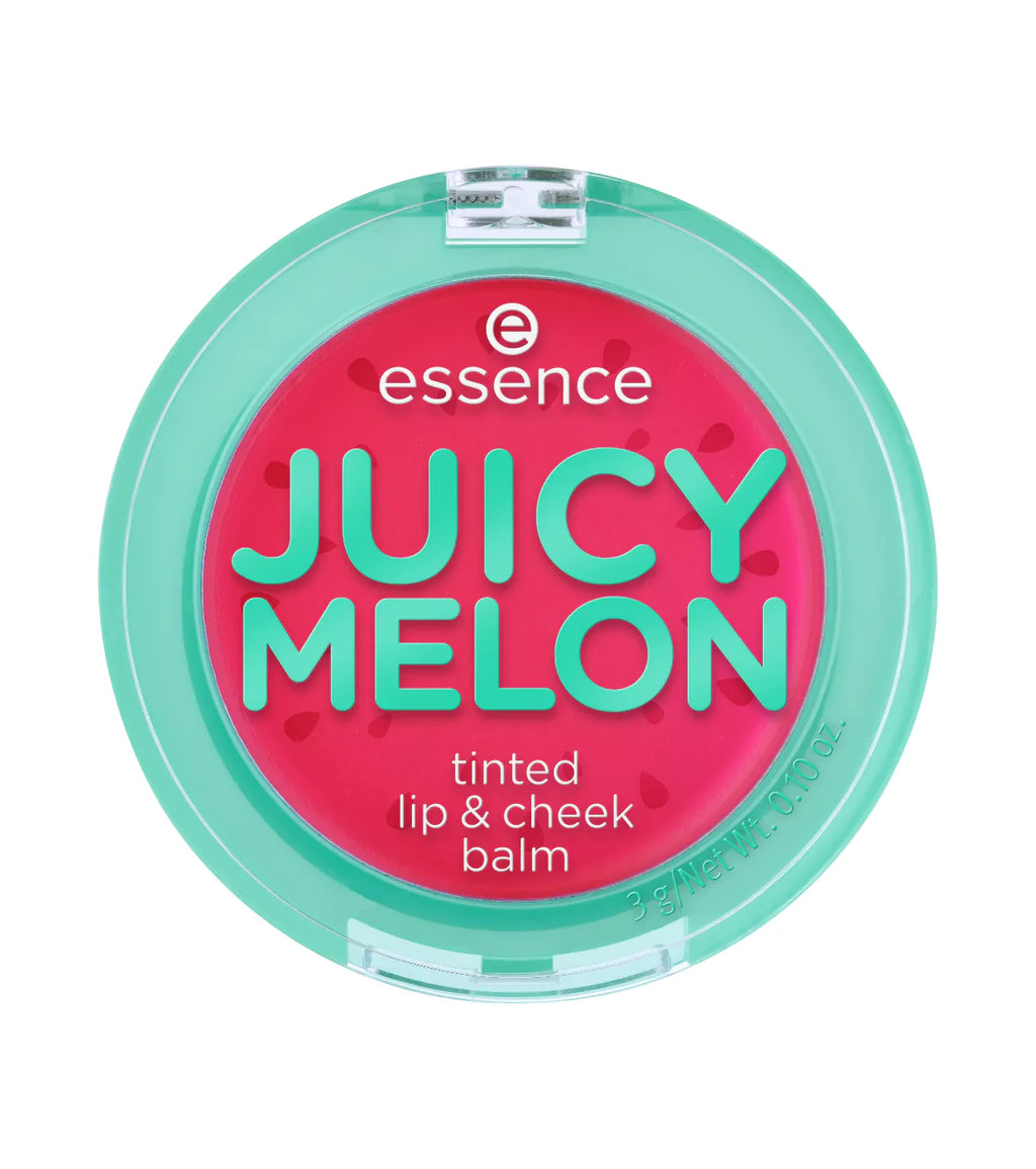 Essence Juicy Melon tinted lip & cheek balm packaging on a white background