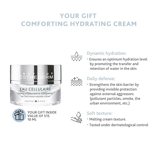 Pot de 50 ml de gel Esthederm Cellular Water, hydratant léger repulpant