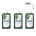 2 Klorane Shampoing Séboréducteur à l’Ortie BIO – 400 ml + 1 FREE