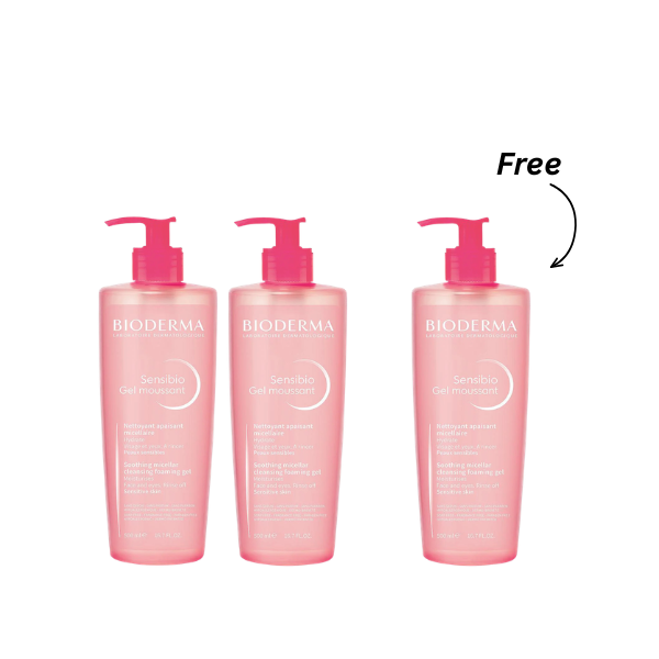 Bioderma Sensibio Gel Moussant 500ml Buy 2 Get 1 Free