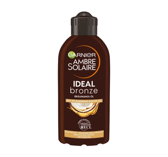 Garnier Ambre Solaire Ideal Bronze sun protection spray SPF in 200ml bottle