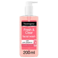 Neutrogena, Fresh & Clear Facial Wash, Pink Grapefruit & Vitamin C, suitable for blemish prone skin for a brighter complexion, 200ml