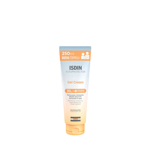 ISDIN Fotoprotector Gel Cream SPF 30 250ml – Lightweight, fast-absorbing sunscreen with medium protection for face and body