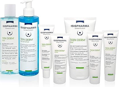 Flacon de 250 ml de Isispharma Teen Derm Sensitive Gel, nettoyant doux pour peaux adolescentes sensibles