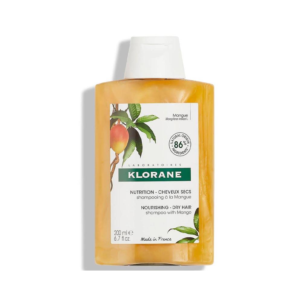Klorane Mango Shampoo 200ml for dry hair with nourishing mango butter

