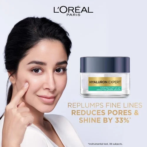 L'Oreal Hyaluron Expert 8H Shine Control Replumping Gel-Cream - dsonline.me