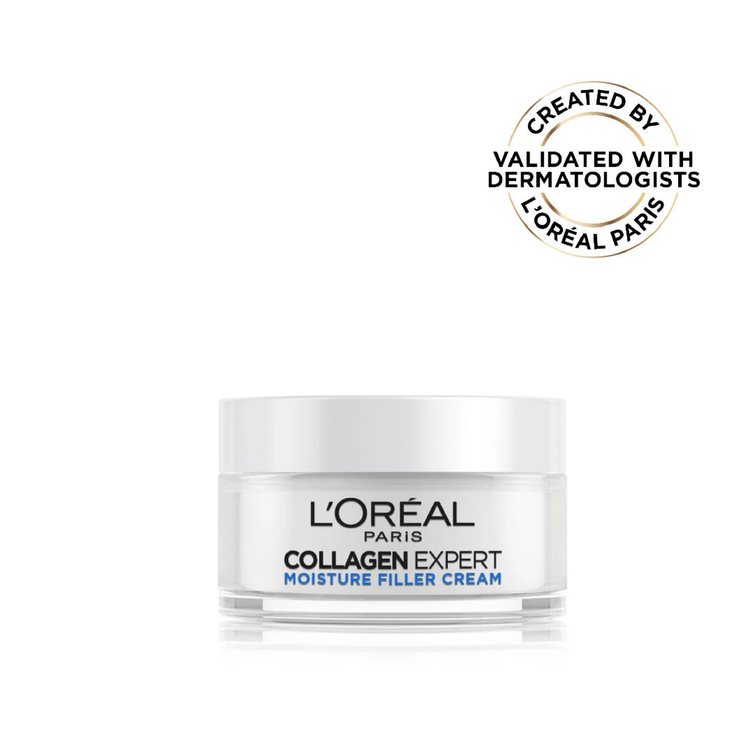 L’Oréal Paris Collagen Expert Moisture-Filling Cream, With Glycerin & Collagen Peptide Fractions, for Firmness and Elasticity, 50ml