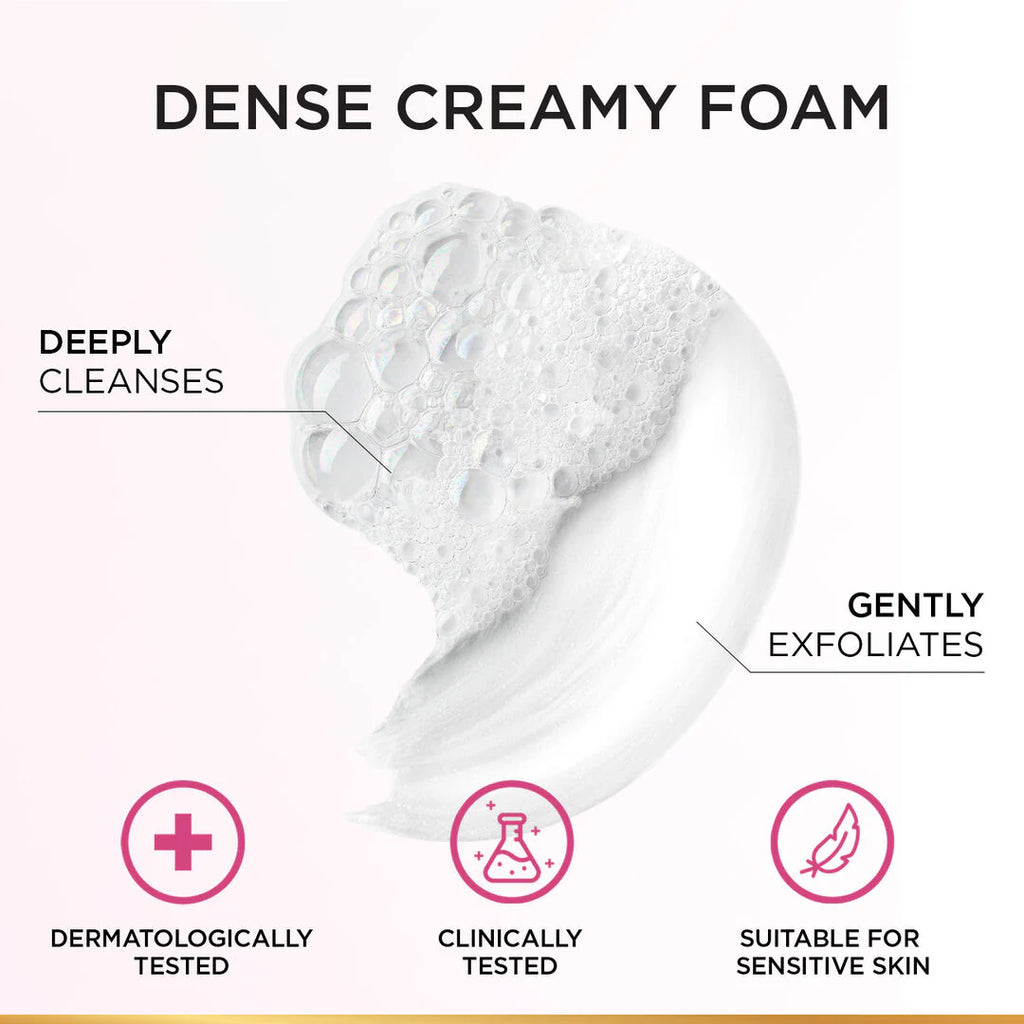 L’Oréal Paris Glycolic-Bright Foam Cleanser, to Exfoliate and Remove Dullness for Even Glowing Skin, 100ml