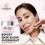L’Oréal Paris Glycolic-Bright Glowing Night Cream, for Dark Spots Reduction, and Skin Tone Evenness, 50ml