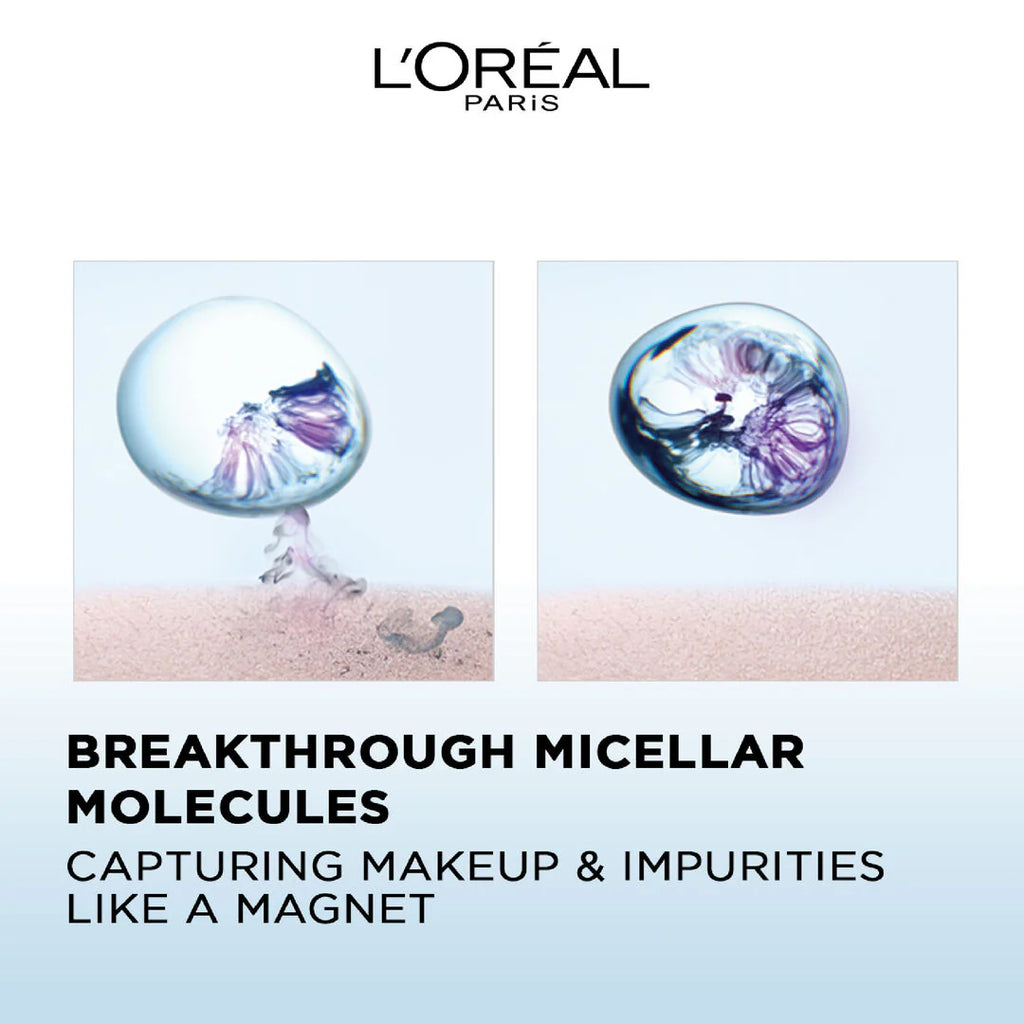 L’Oréal Paris 3-in-1 Refreshing and Moisturizing Micellar Water, Cleanse, Remove Makeup and Soothe, for Sensitive and Normal to Dry Skin, 400ml
