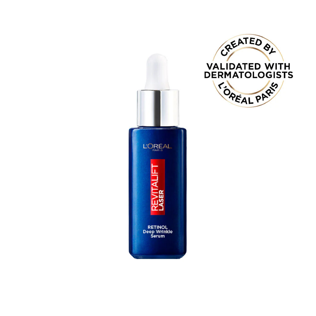 L’Oréal Paris Revitalift Laser Retinol Deep Wrinkle Night Serum, With Vitamin A, Targets all Wrinkles, 30ml