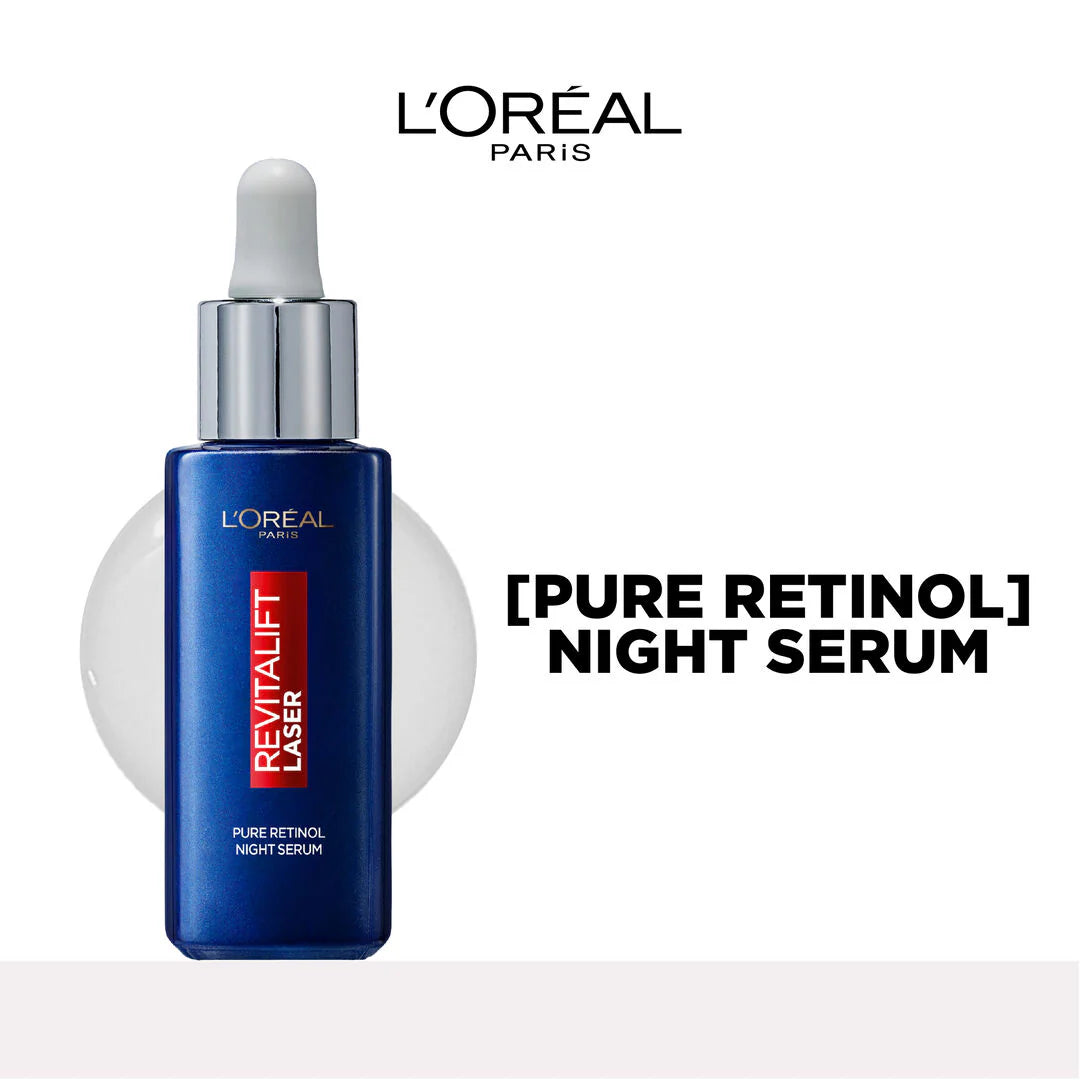 L’Oréal Paris Revitalift Laser Retinol Deep Wrinkle Night Serum, With Vitamin A, Targets all Wrinkles, 30ml