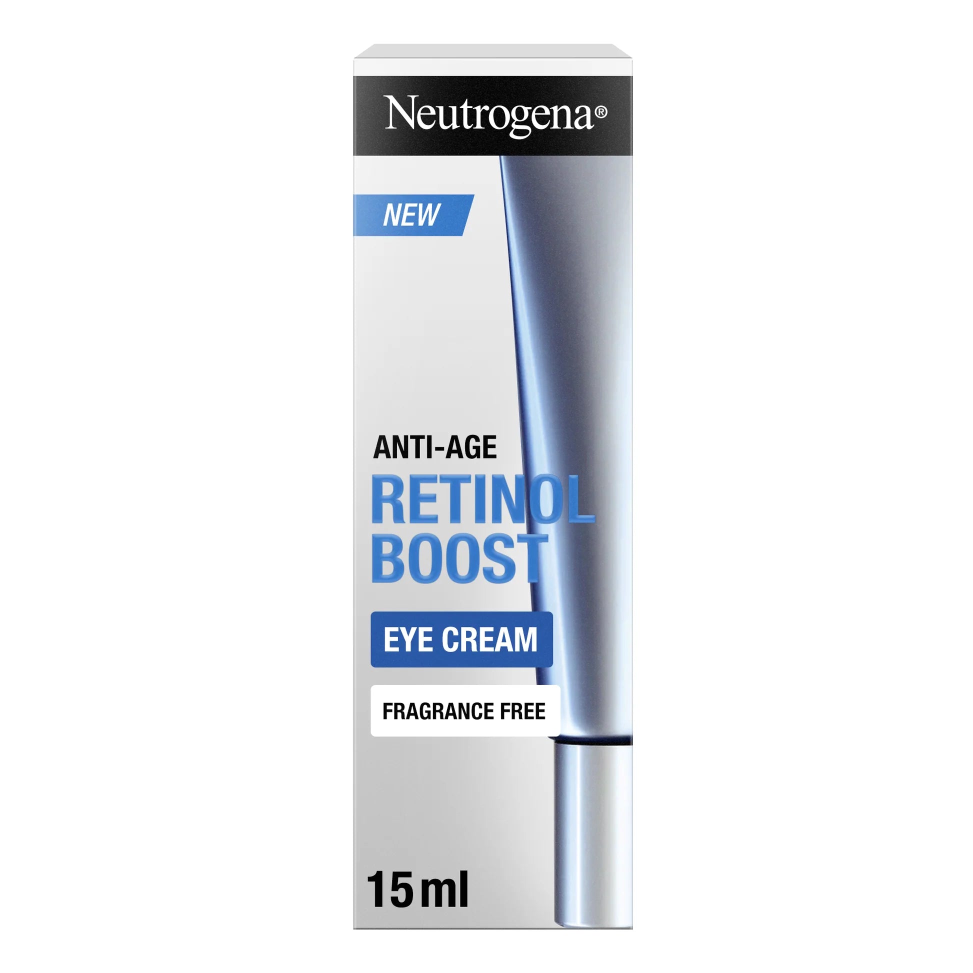 Neutrogena, Retinol Boost Eye Cream, developed with dermatologists to fight visible signs of ageing by improving skin tone and texture and reducing the appearance of fine lines, 15ml