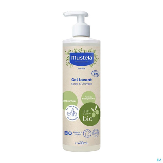 Mustela Organic Body & Hair Cleansing Gel 400 ml