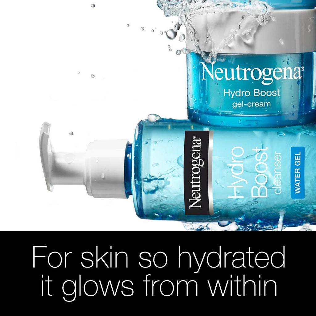 Neutrogena Hydro Boost Water Gel Clean Normal To Dry Skin, activates with water to remove impurities while providing the skin with a boost of hydration, 200ml