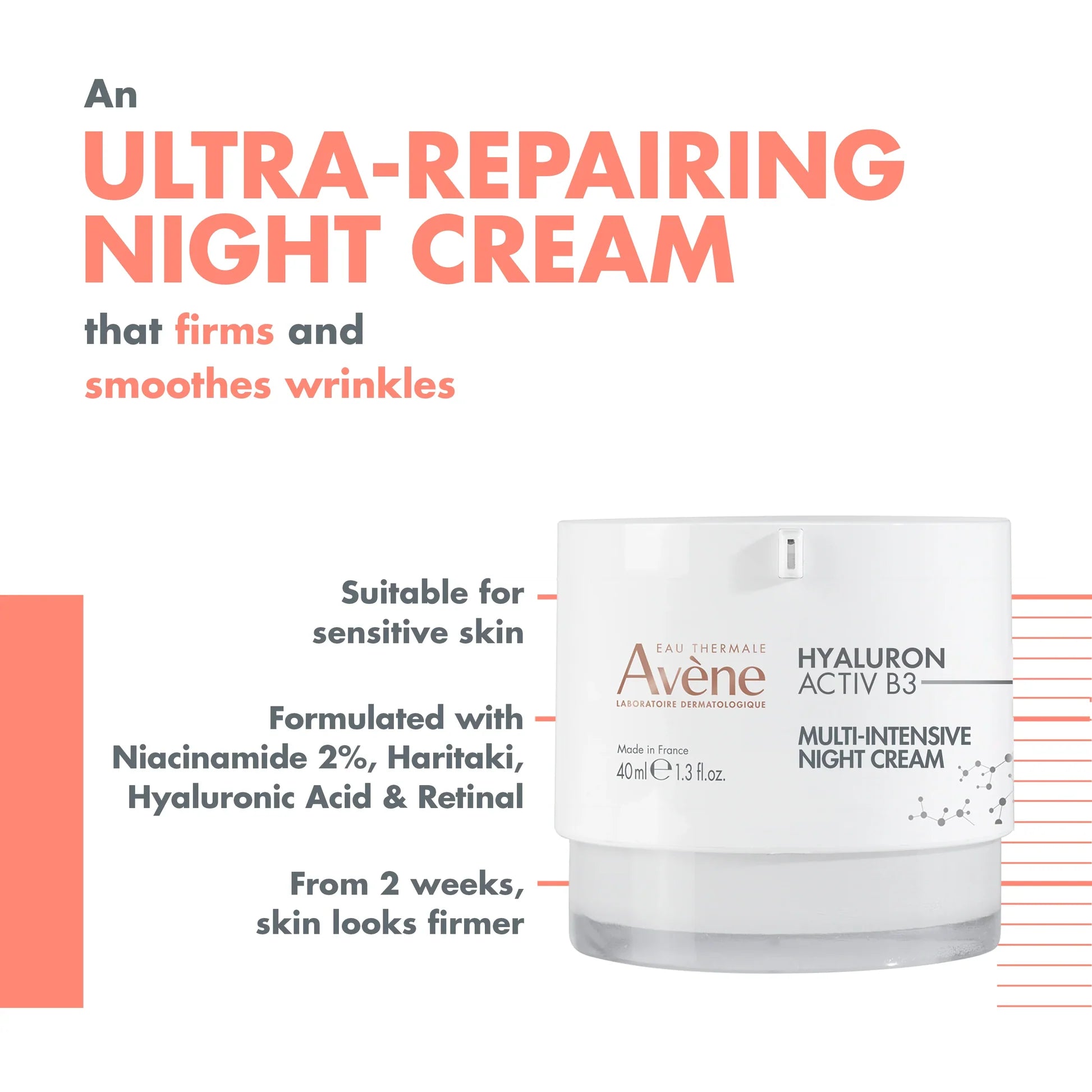 Avene Hyaluron Activ B3 Multi-intensive night cream