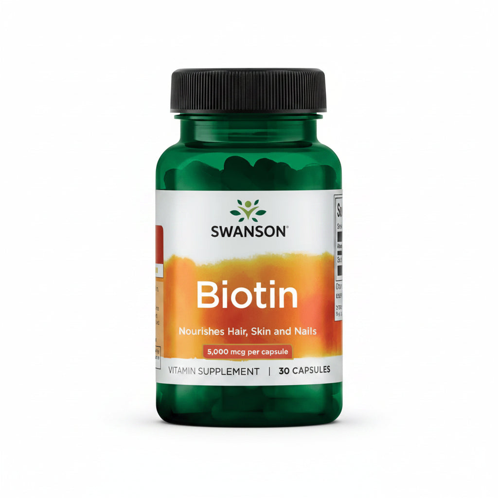 Swanson Biotin 5000 mcg 30 Capsules