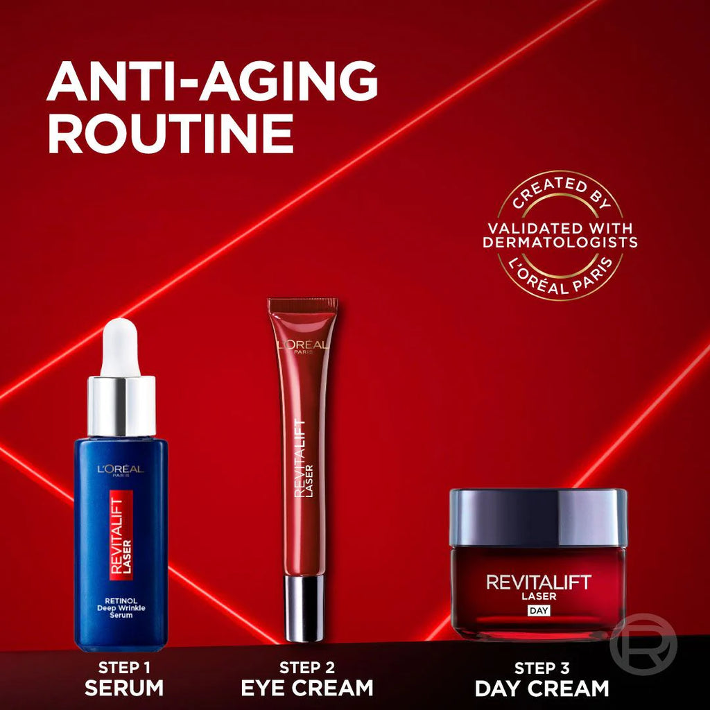L'Oreal Paris Revitalift Laser X3 Triple Action Anti-Aging Day Cream, firm skin, and Brighten Complexion, SPF 25, 50ml