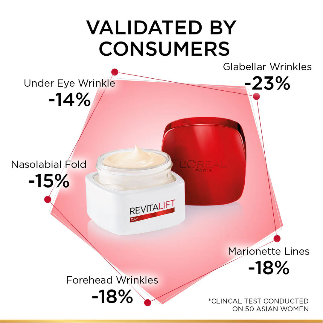 Revitalift Hydrating and Moisturizing Day Cream, for Wrinkles Reduction, Formulated with Pro-Retinol, 50ml