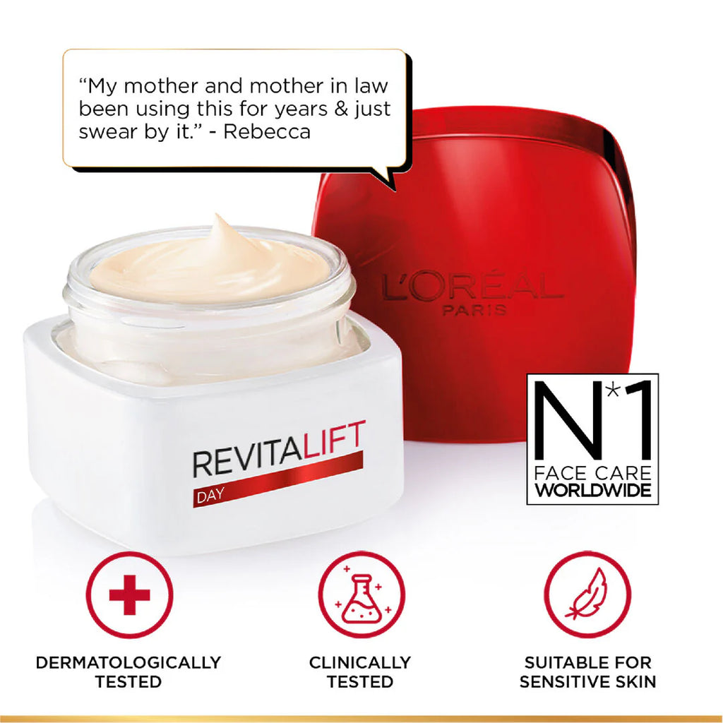 Revitalift Hydrating and Moisturizing Day Cream, for Wrinkles Reduction, Formulated with Pro-Retinol, 50ml