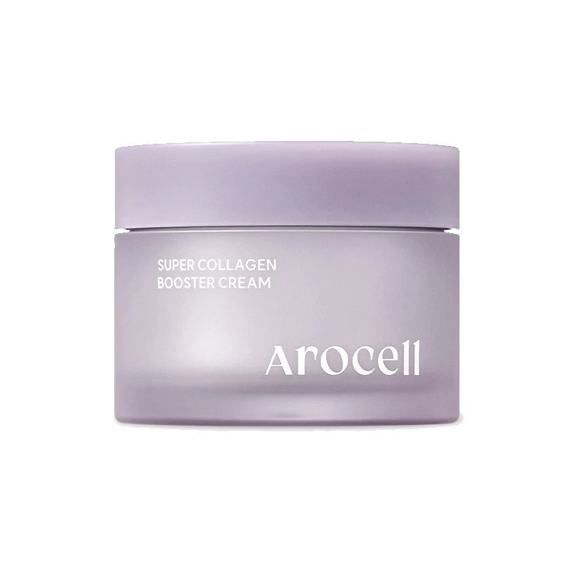Arocell Super Collagen Booster Cream jar on a white background