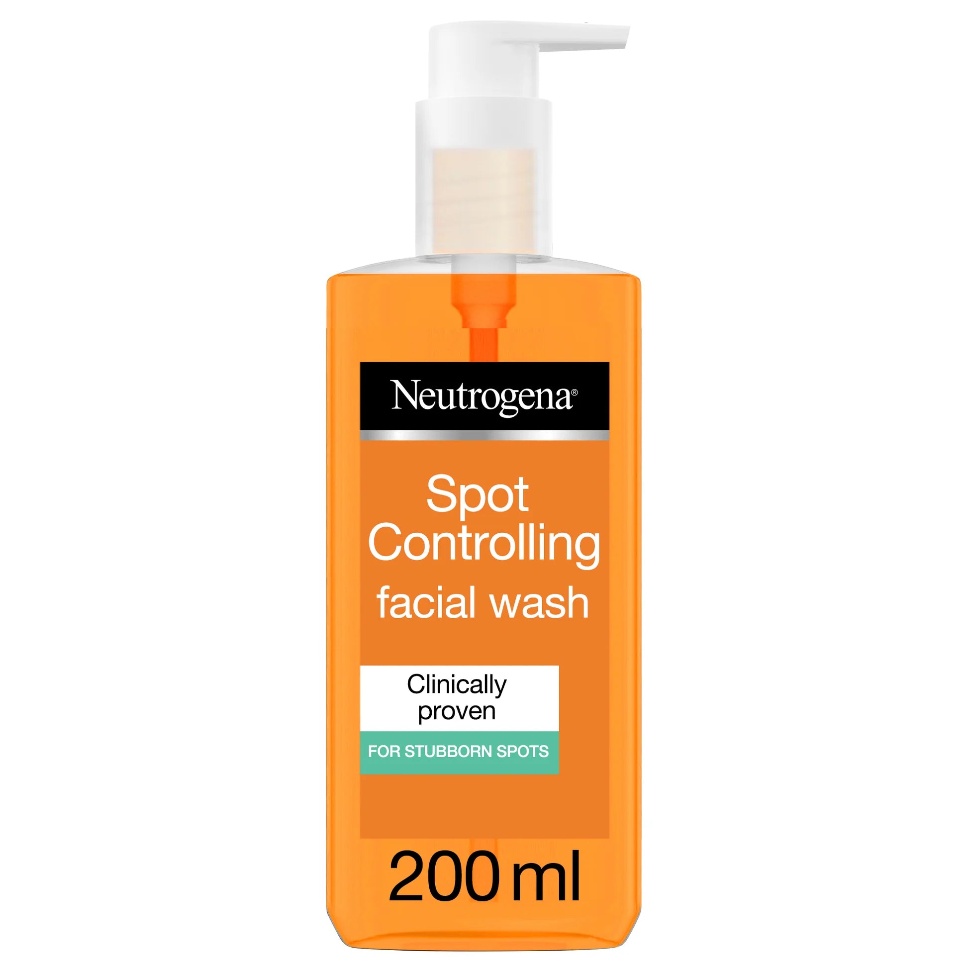 Neutrogena Spot Controlling Facial Wash, Oil Free, for Stubborn Spots, Helps Prevents Future Breakouts, Dermatologist Tested, 200ml