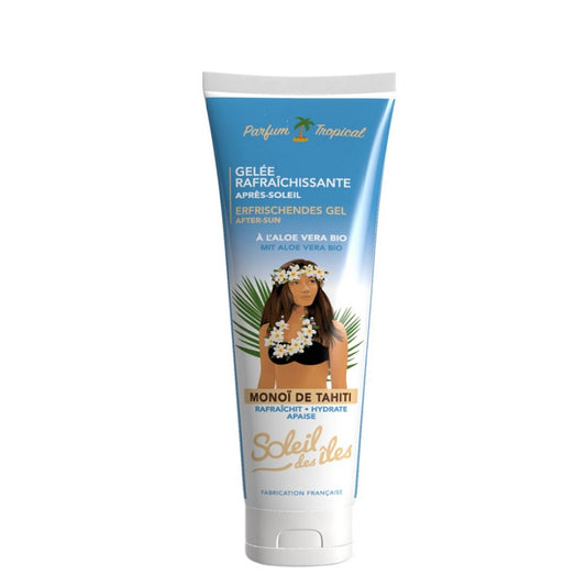 Soleil des Iles Organic After-Sun Cooling Gel with Aloe Vera – 150mL soothing hydration for sun-exposed skin