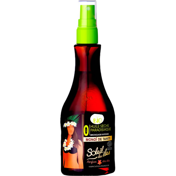 Spray bottle of Soleil Des Îles Paradise Dry Tanning Oil, 150 ml