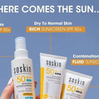 Soskin Solar Fluid SPF 50+ – fluide solaire léger haute protection pour visage, texture non‑grasse

