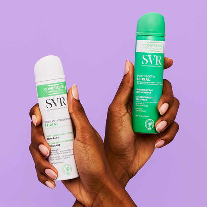SVR Spirial Spray Anti-Transpirant 75ml – Spray anti-transpirant 48h pour aisselles, mains et pieds, sans alcool